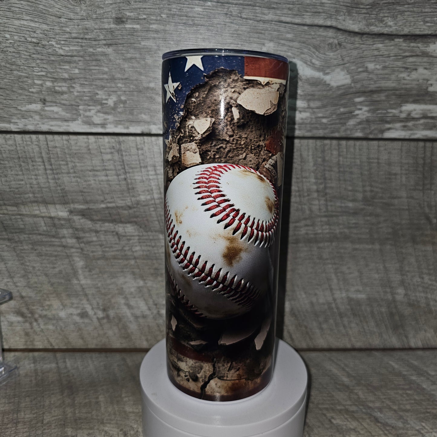 20 oz Skinny American Baseball Tumbler