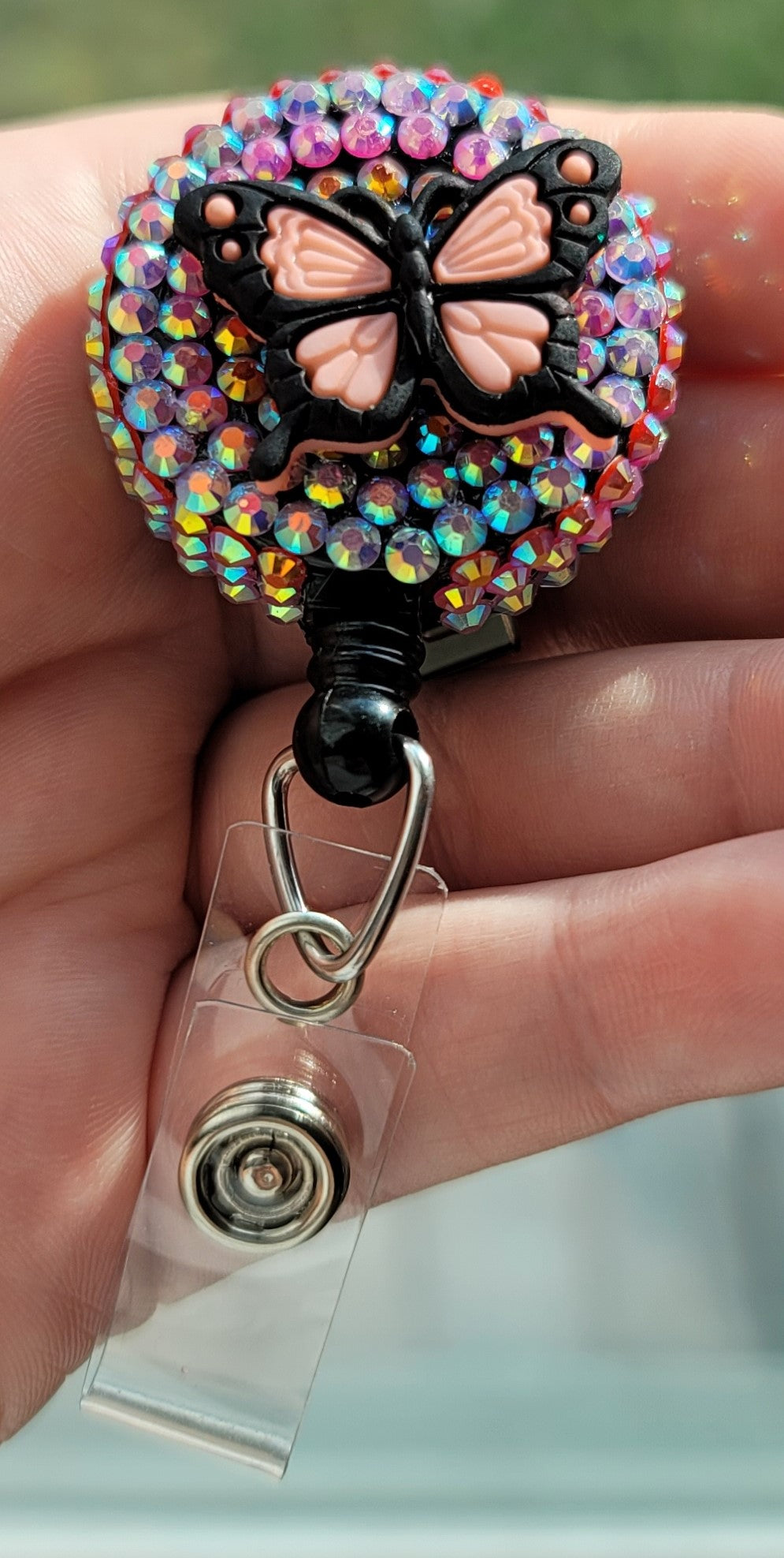 Valentine's Badge reel with Butterfly