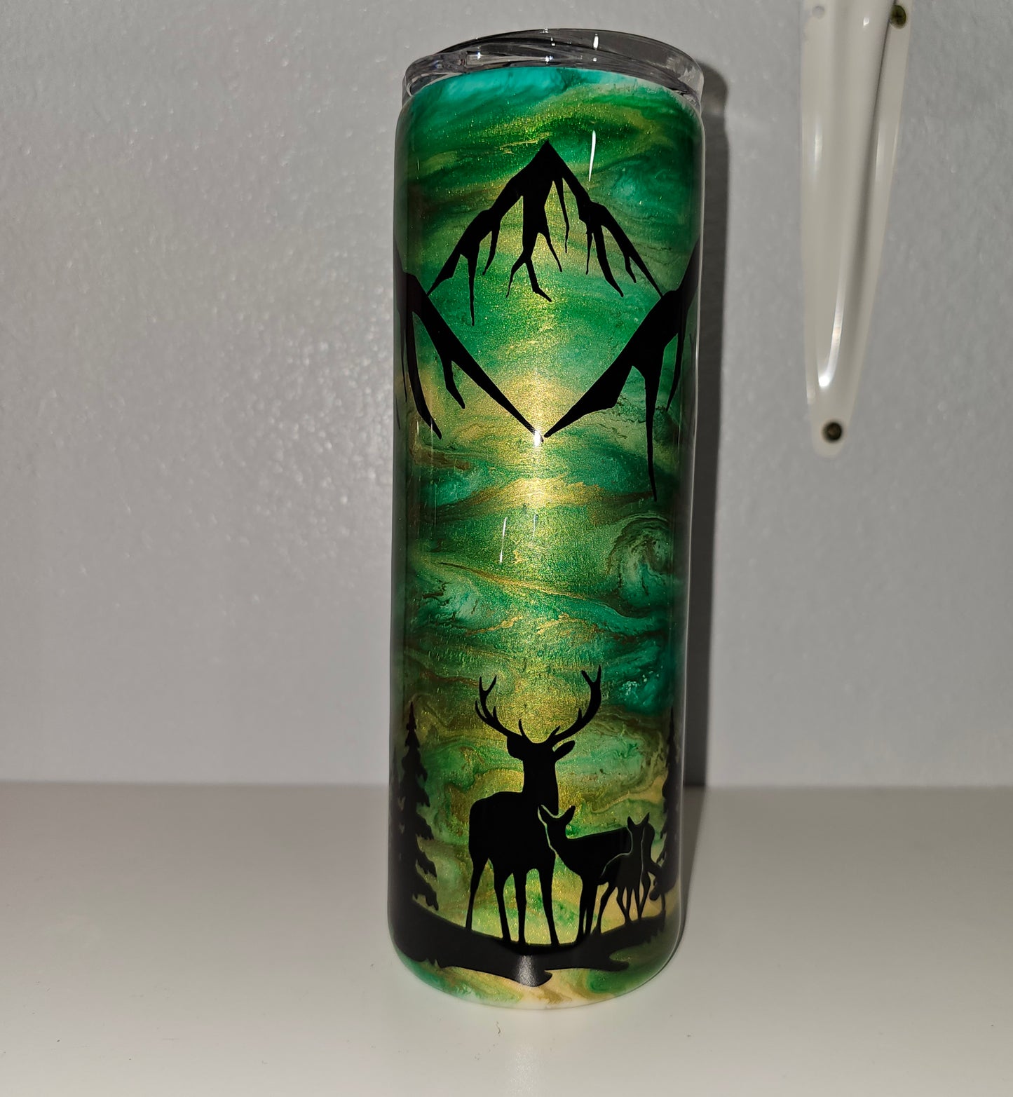 20 oz skinny Green Woods Tumbler
