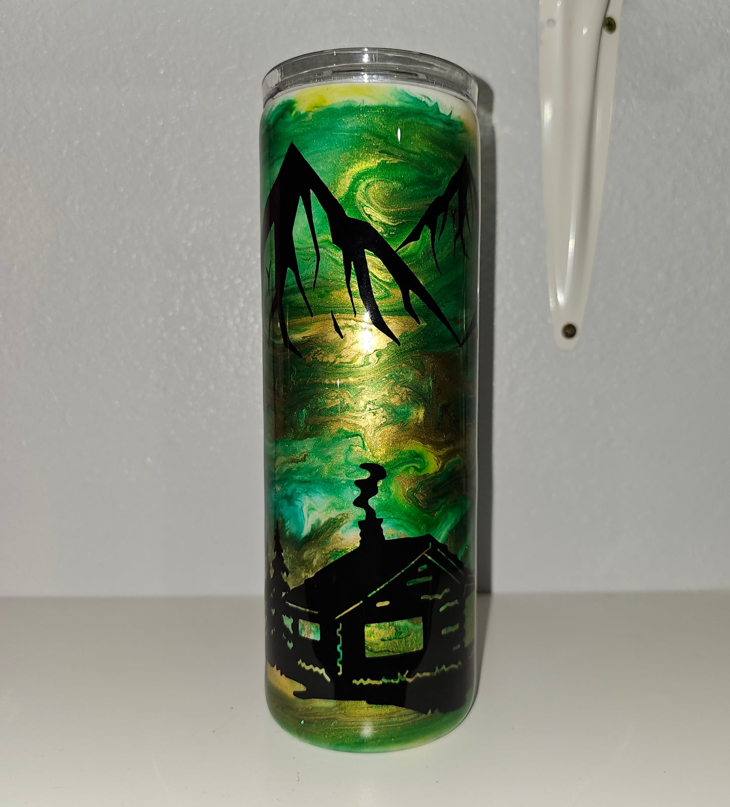 20 oz skinny Green Woods Tumbler
