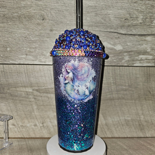 20 oz snowcone Mermaid epoxy Tumbler