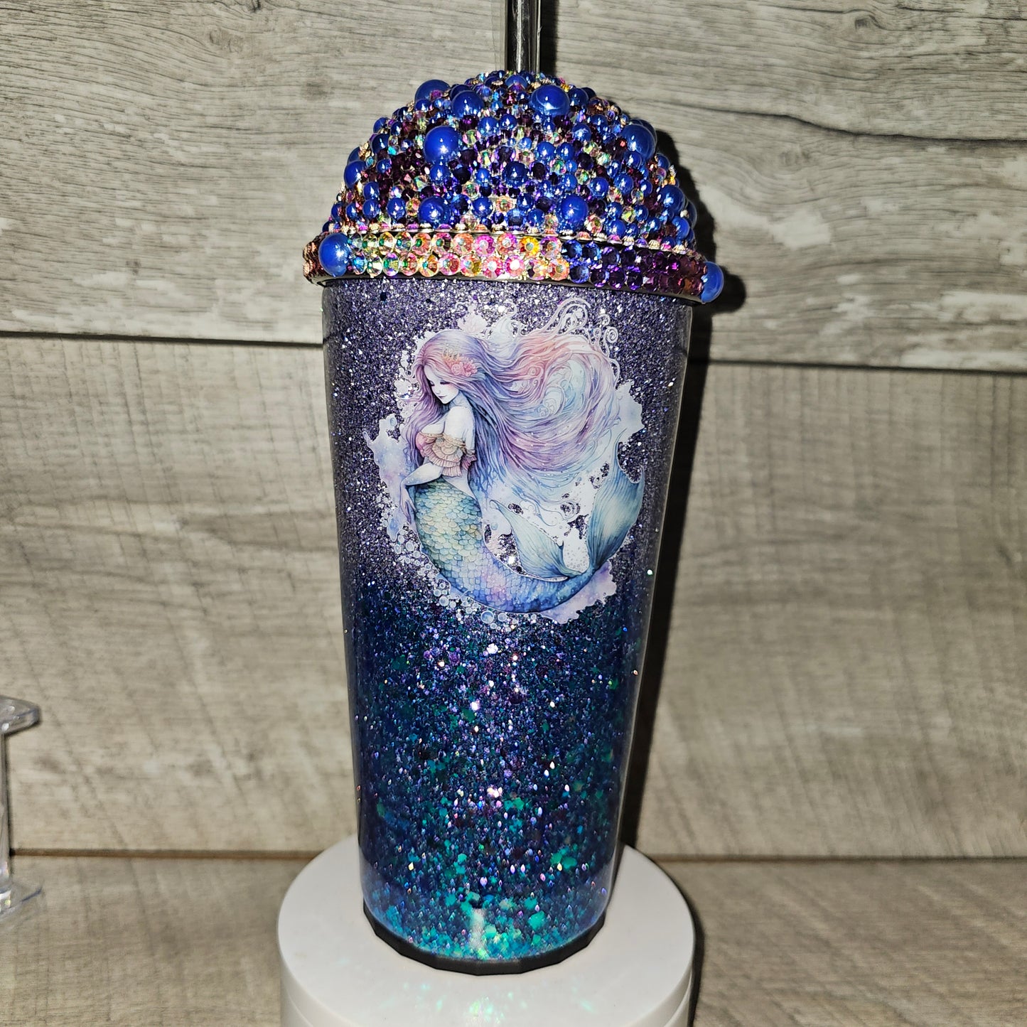 20 oz snowcone Mermaid epoxy Tumbler