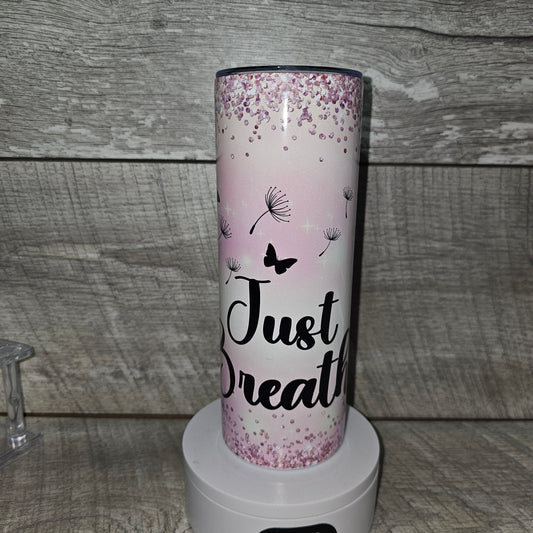 20 oz Skinny Pink Just Breathe Tumbler