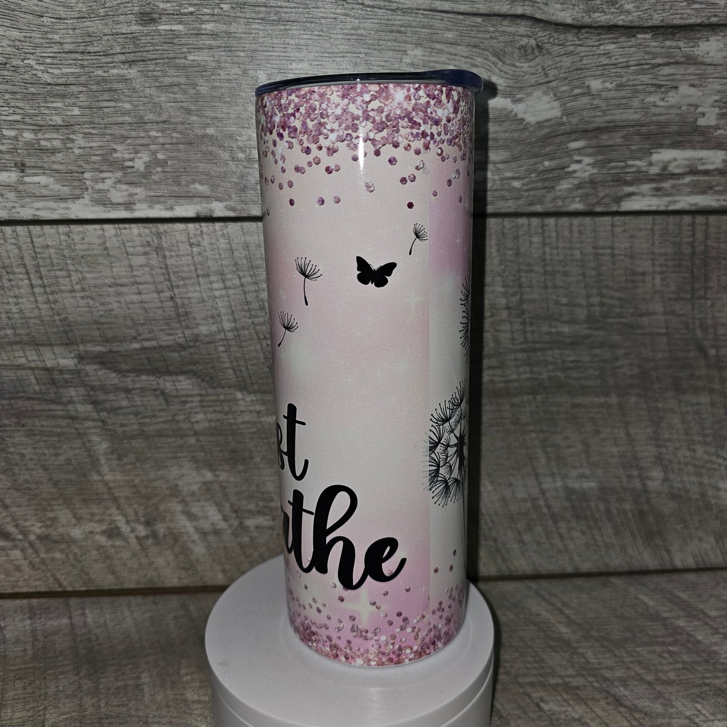20 oz Skinny Pink Just Breathe Tumbler