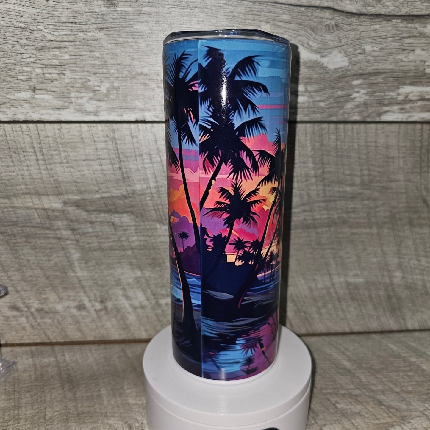 20 oz skinny sunset beach tumbler