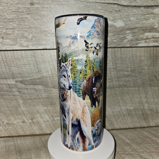 20 oz skinny Woodland Creatures Tumbler