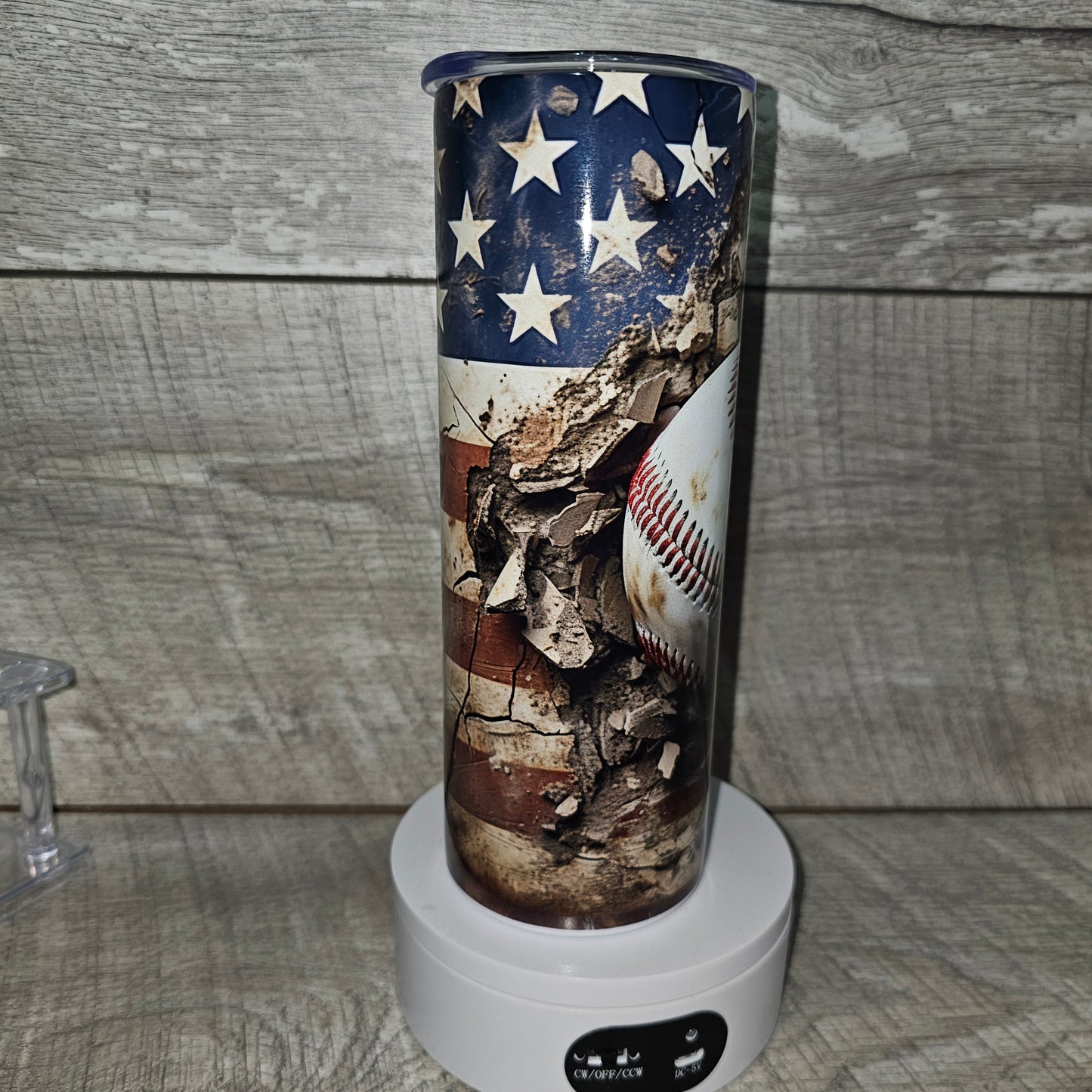 20 oz Skinny American Baseball Tumbler