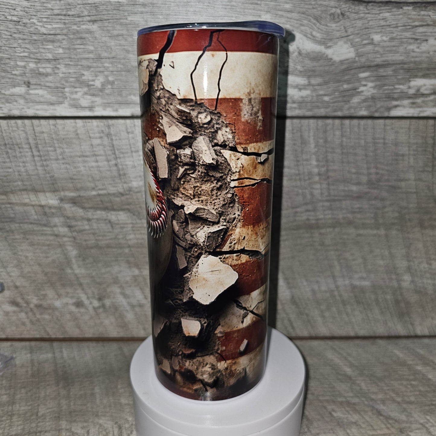 20 oz Skinny American Baseball Tumbler