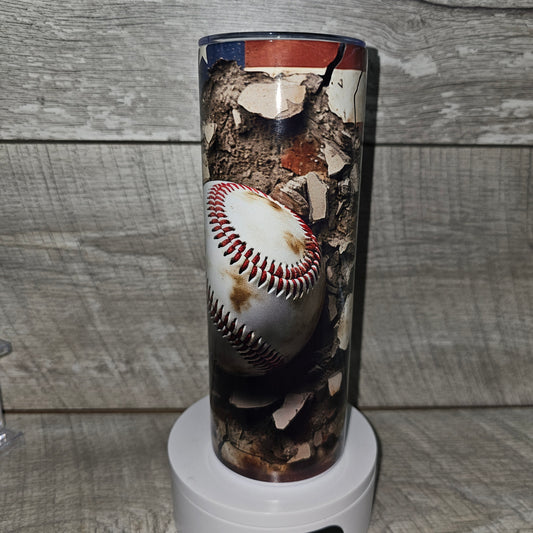 20 oz Skinny American Baseball Tumbler