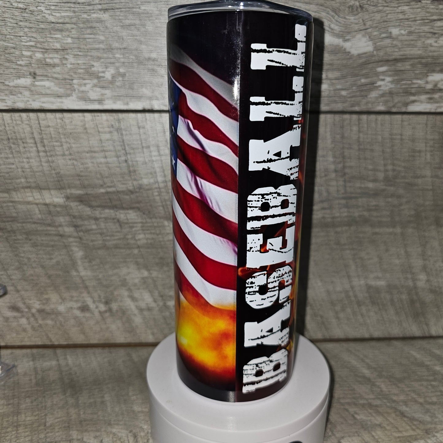 20 oz Skinny Fire Baseball Tumbler