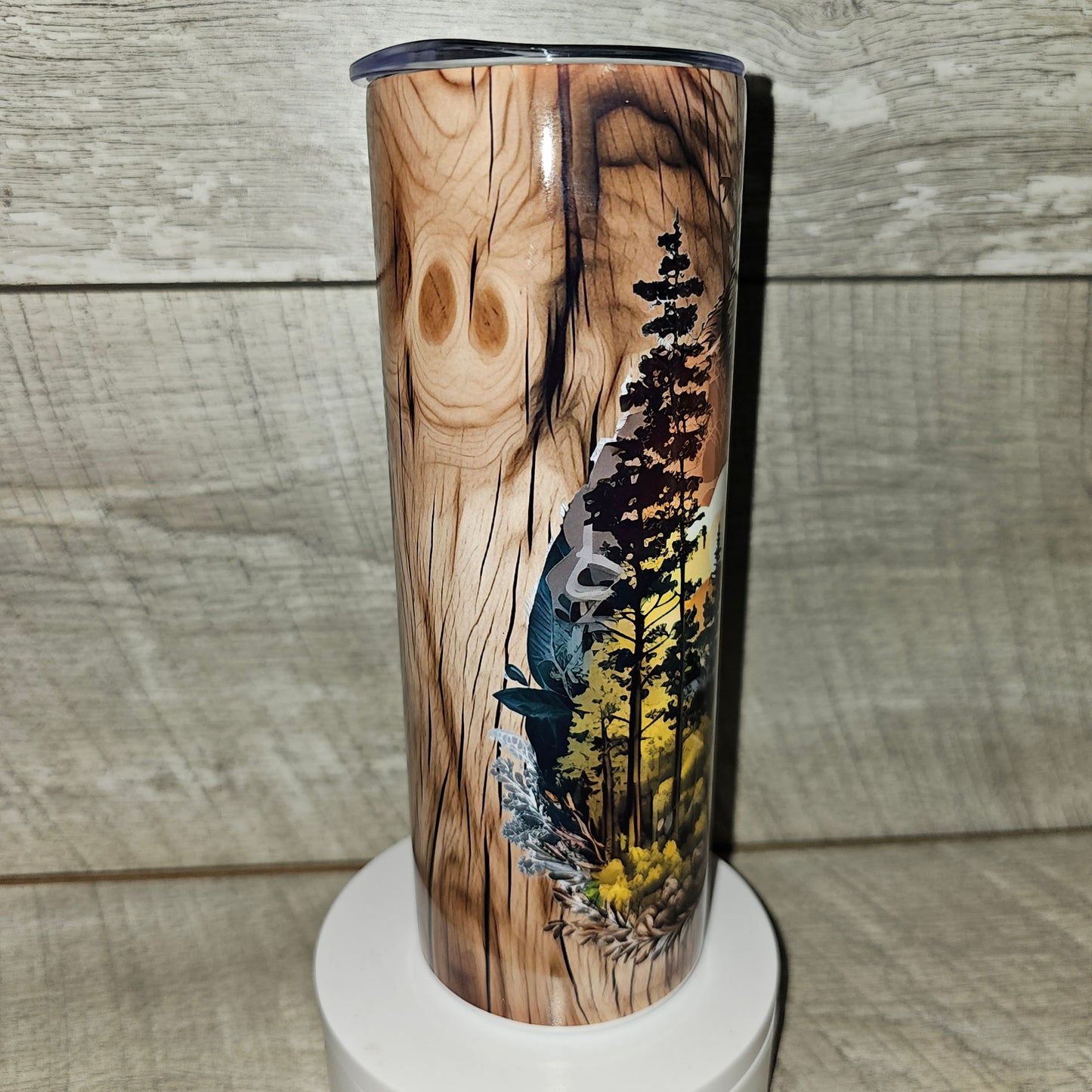 20 oz Skinny Woodland Bear Tumbler