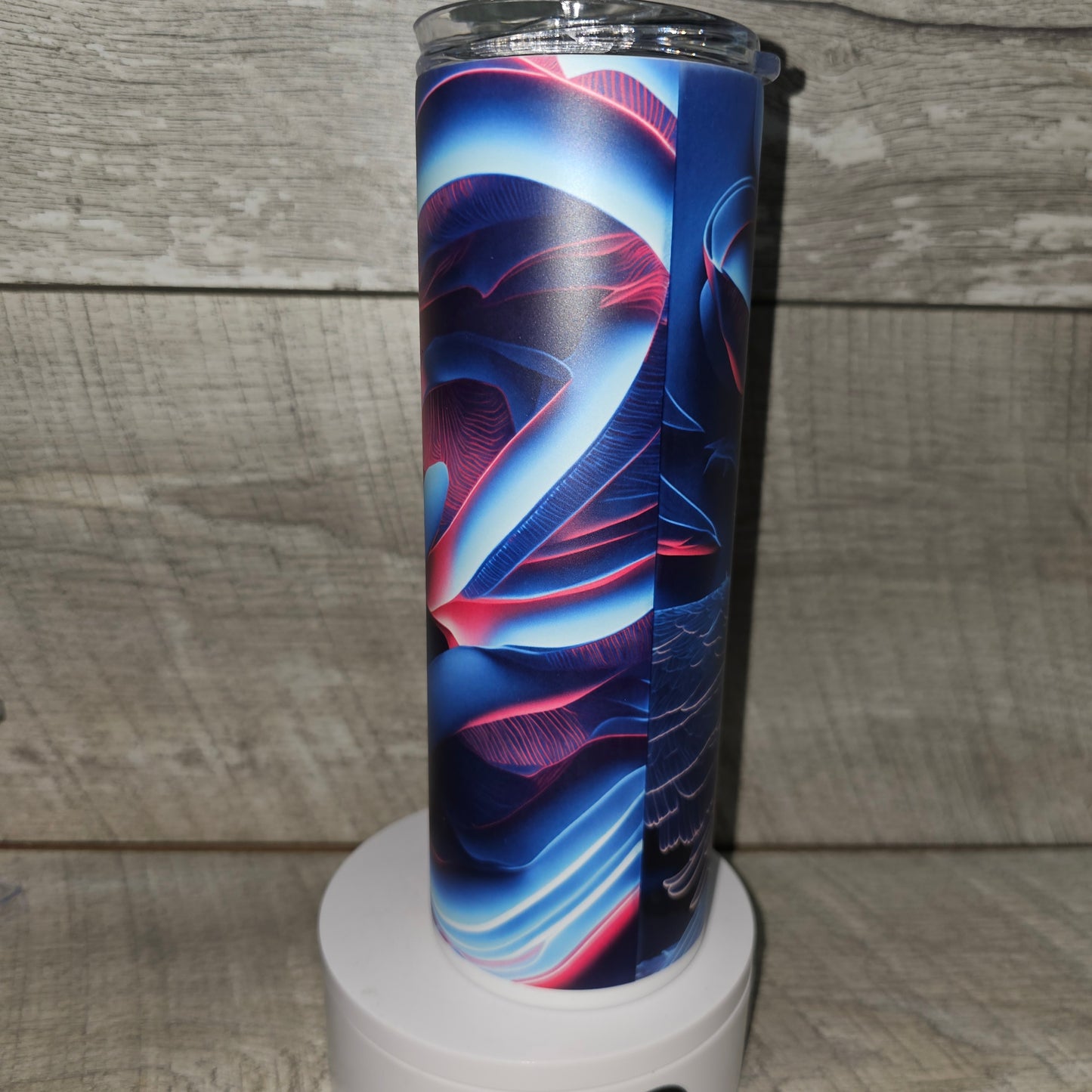 20 oz Skinny Glow Blue Eagle Tumbler