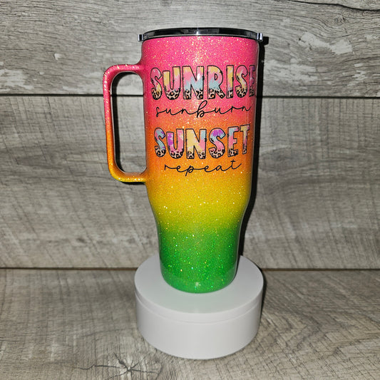 24 oz Sunrise Sunset Repeat Tumbler