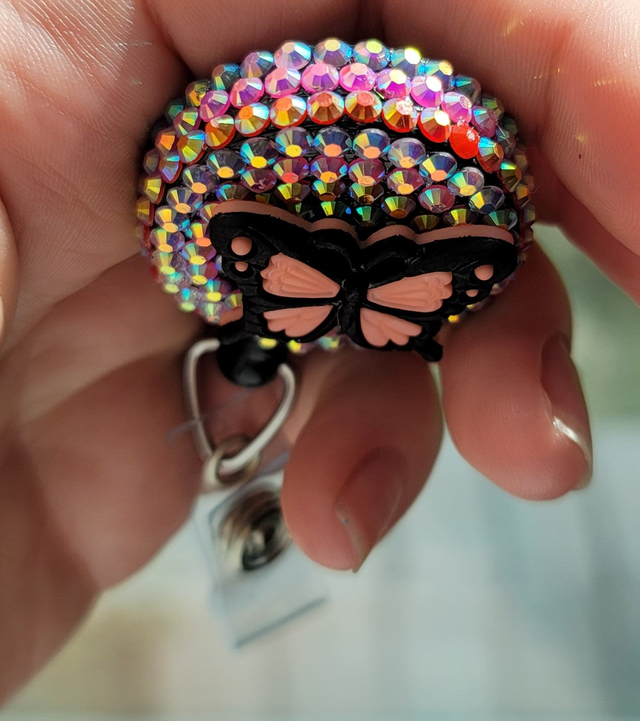 Valentine's Badge reel with Butterfly