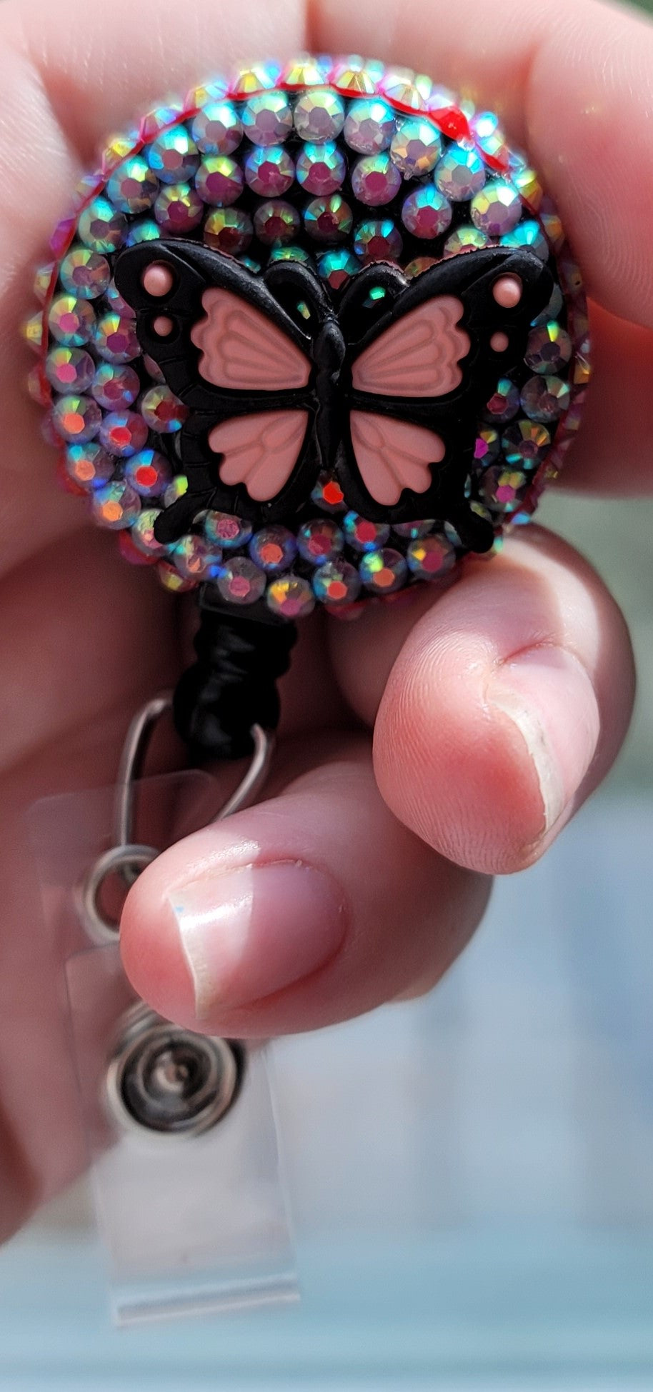 Valentine's Badge reel with Butterfly
