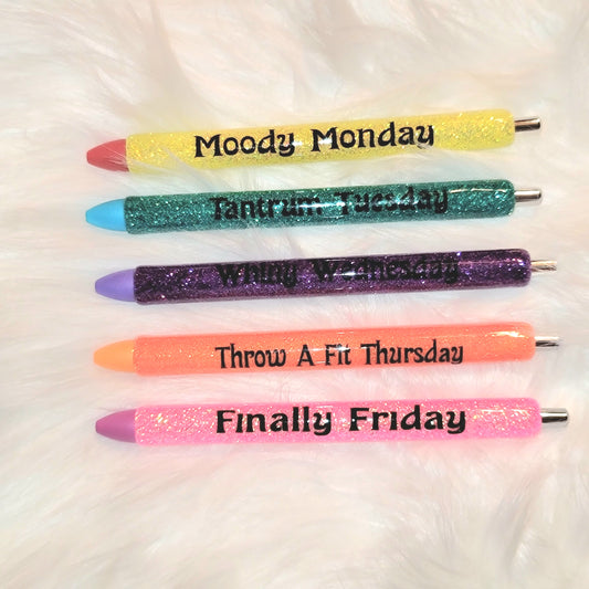 Days of the week inkjoy colored pens